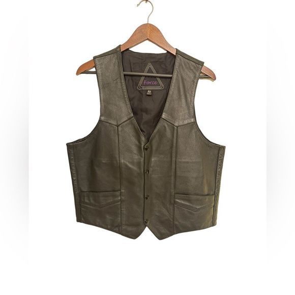 Other - Pro Force men’s Leather Vest.Will include second vest no name brand for free.
